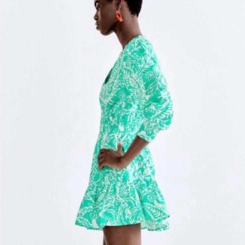 Zara Printed Linen Blend Mini Size XS - Picture 5 of 11